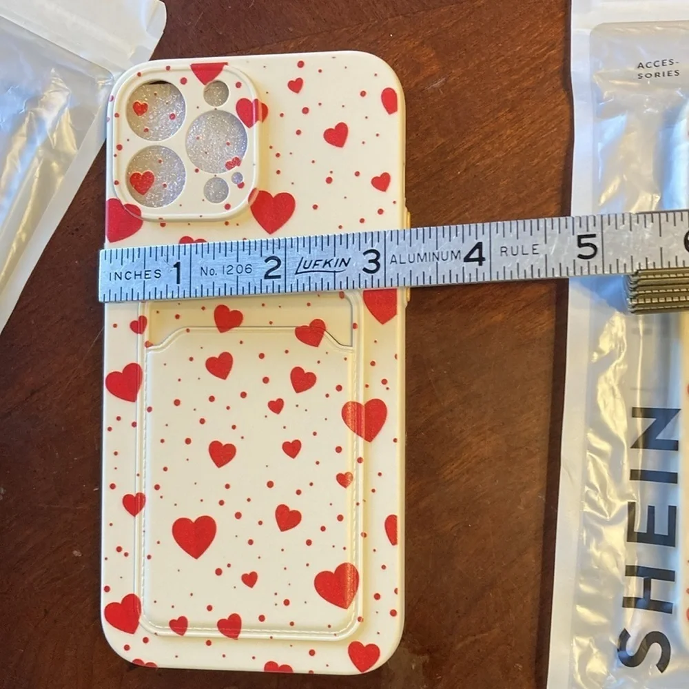 HEART Pattern Card Slot Phone Case iPhone 13 Pro new